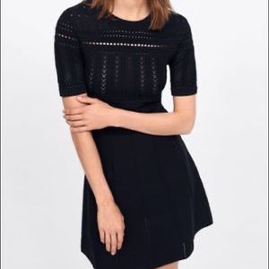 Zara Black Knitted Dress
